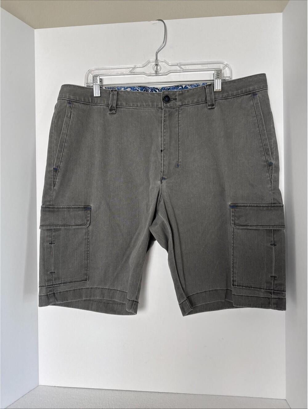 Tommy Bahama Coastal Key Cargo Shorts Men's 38 Stretch Chino 11 Cave Grey NWT